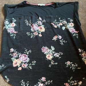 Rewind Black Floral Women's Blouse